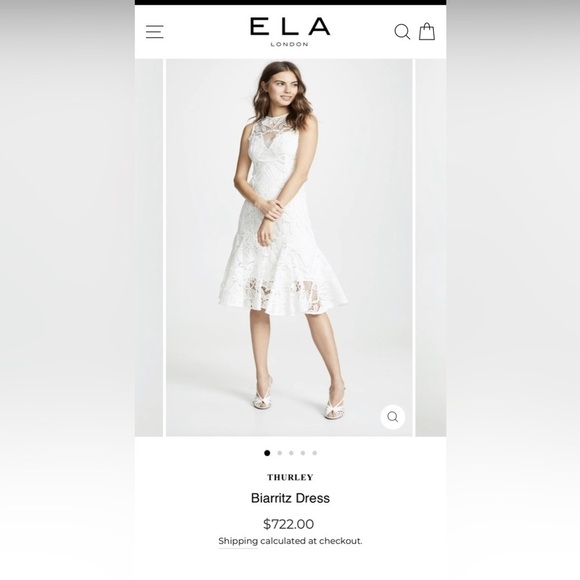 THURLEY BIARRITZ DRESS/ IVORY - Picture 8 of 8